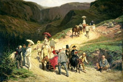 Travellers in Auvergne by Konstantin Apollonovich Savitsky